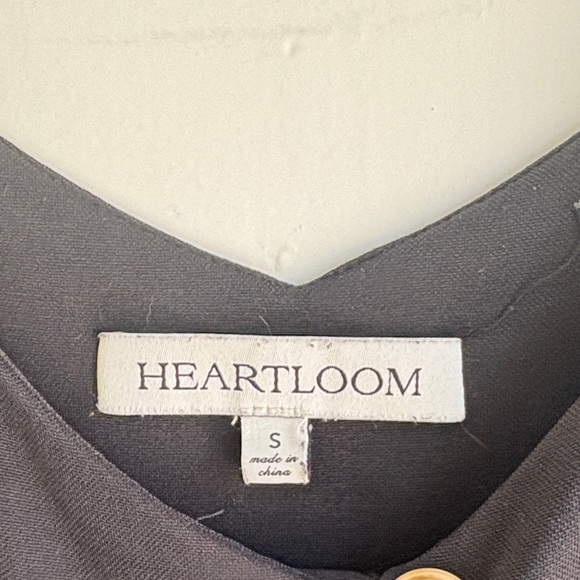 3/$15! Heartloom Black Wide Leg Cropped Jumpsuit with Button Detail - Picture 4 of 8